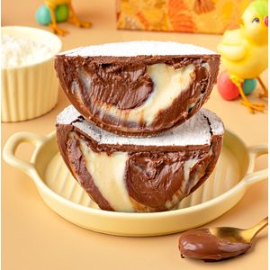 OVO MEIA CASCA BRIGADEIRO LEITE NINHO COM NUTELLA