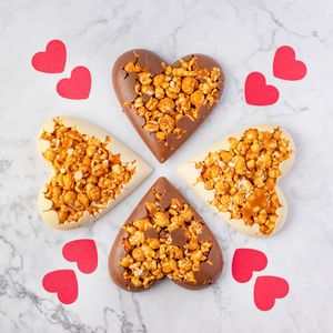 CORAÇÃO PIPOCA CARAMELIZADA AO LEITE - DIA DOS NAMORADOS