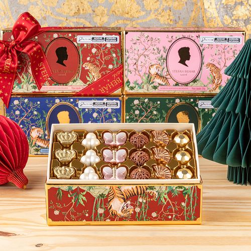 CAIXA DE 18 DOCES CHINOISERIE - ESPECIAL DE NATAL