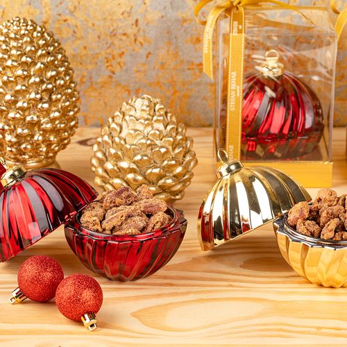 BOLA LAPIDADA DE NATAL - CANELADA COM NOZES CARAMELIZADAS